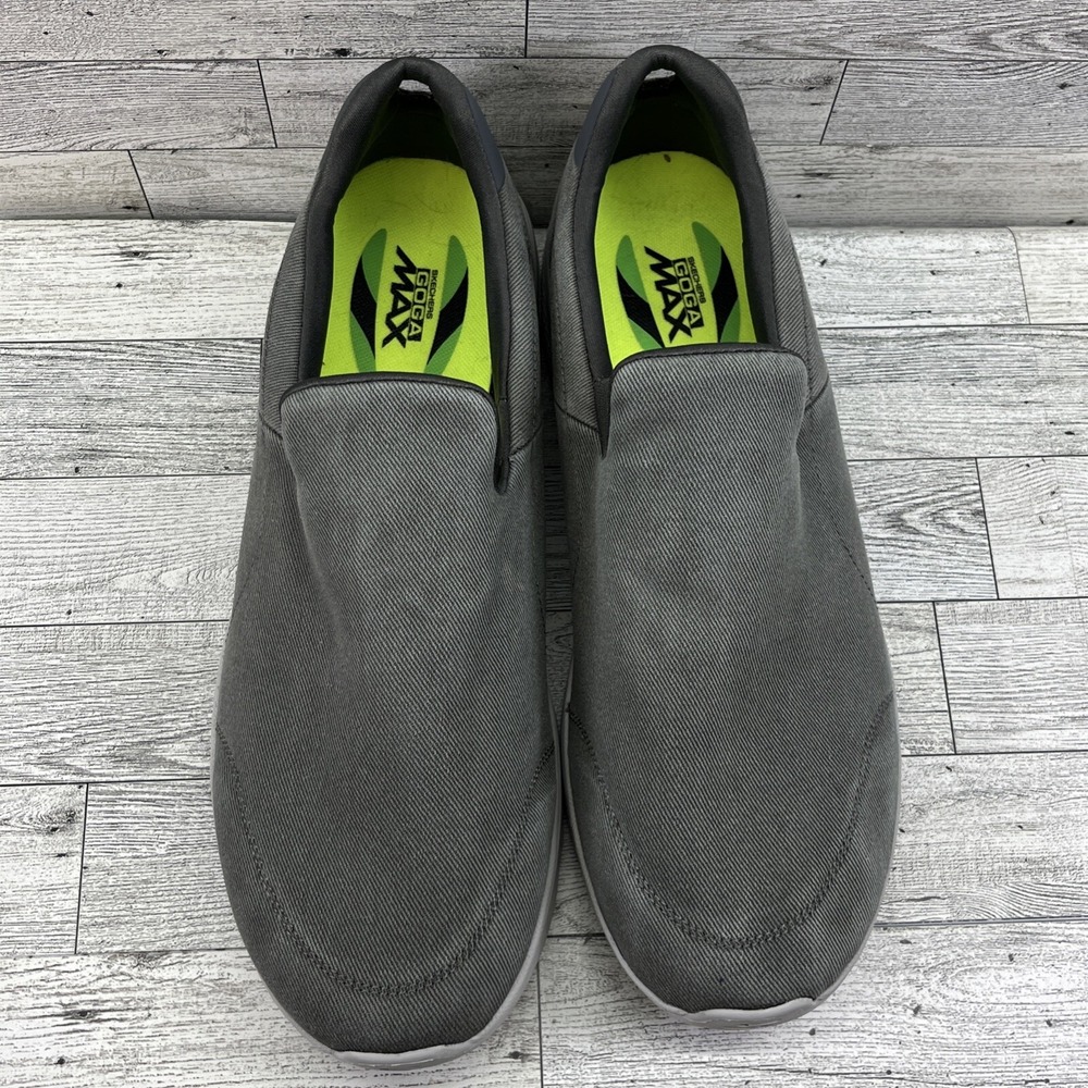 Skechers GoWalk 4 Gray Athletic Walking Slip On Sneaker Shoes 54153 Men Size 13 - Picture 9 of 10